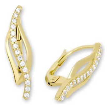 Soliter Elegantné zlaté náušnice s kryštálmi 745 239 001 00579 0000000
