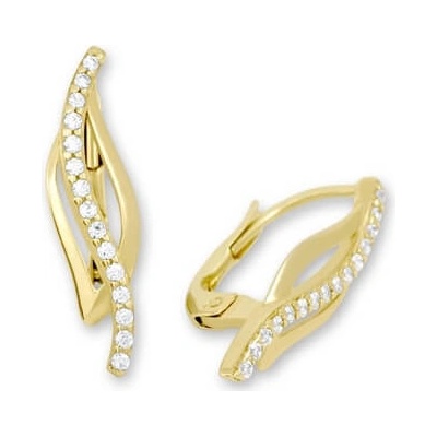 Soliter Elegantné zlaté náušnice s kryštálmi 745 239 001 00579 0000000