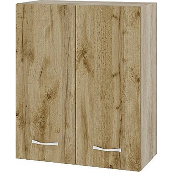 ИРИМ Горен шкаф с две врати и рафт Сити АРДД-3 дъб сонома арвен / дъб дакота 60 см