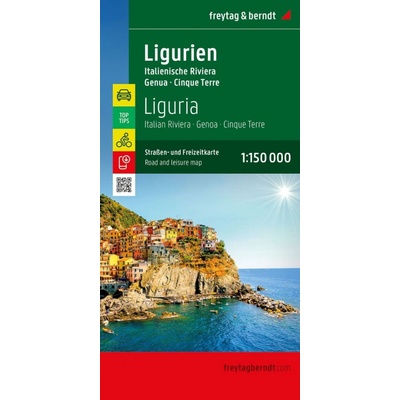 mapa Ligurie,Italská riviéra, Genova 1:150 t.
