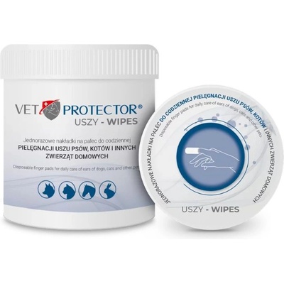 JM Sante Vet protector® УШИ - КЪРПИЧКИ за почистване на ушите на кучета, котки и други животни, 50 броя