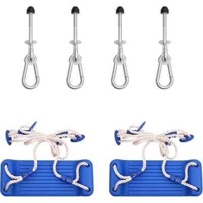 vidaXL Houpačky 2 ks s lezeckými kameny Modrý