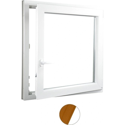 Aluplast plastové jednokřídlo 1300 x 1400 mm Oregon/bílá, Pravé, Dvojsklo Ug= 1,1