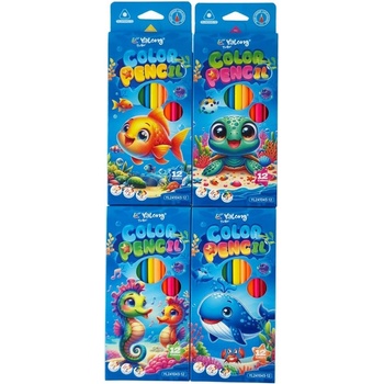 Цветни моливи 12цв. дълги yl241043-12