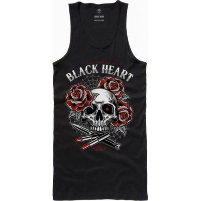 Black Heart tielko LIPSTICK SKULL čierna
