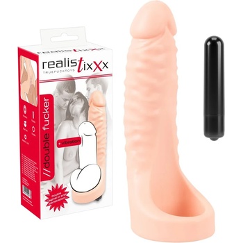 Пенис приставка с вибрации, двойно проникване, 18см. - Double Fucker (54022390000)