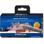 STAEDTLER Флумастри Staedtler Pigment Big Brush, 5 цв, 373 C5-2 (35080-А-373 C5-2)