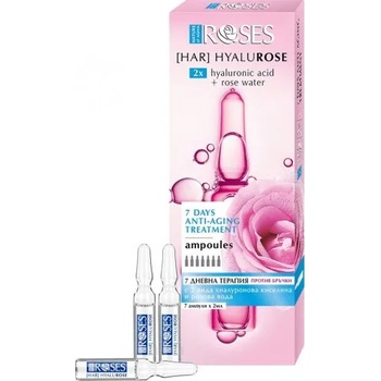 Agiva Nature of Agiva Roses Hyalurose Ampoules - Ампули против бръчки 7x2мл