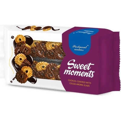 Piedmont Cookies Sweet Moments kolečka polomáčená 180 g