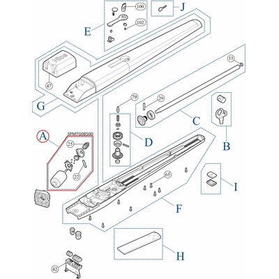 SPMTG08500 motorček + držiak a slimák pre TOONA 24 V