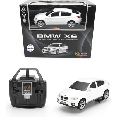 Mamido Mamido Autíčko na diaľkové ovládanie SUV BMW X6 1:28 so svetlami biele