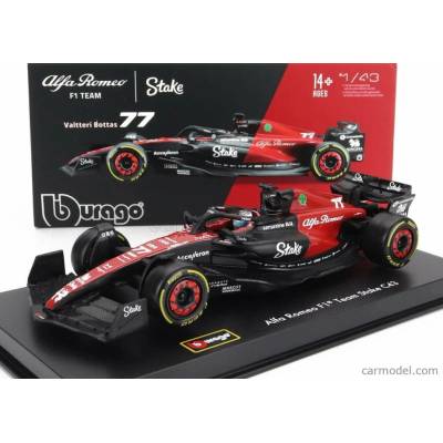 Bburago Alfa romeo F1 C43 Team Stake N 77 Season 2023 Valtteri Bottas černá 1:43