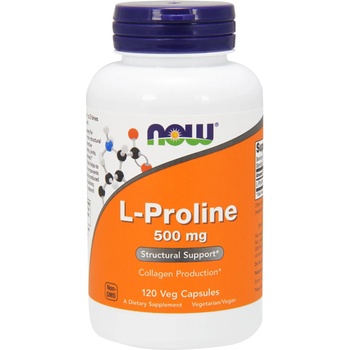 NOW NOW L-Proline, 500 мг, 120 растителни капсули