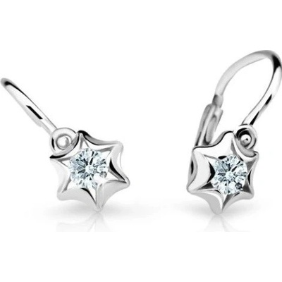 Cutie Diamonds detské náušnice z bieleho zlata Hviezdy s briliantmi DC2159-10-00-X-2