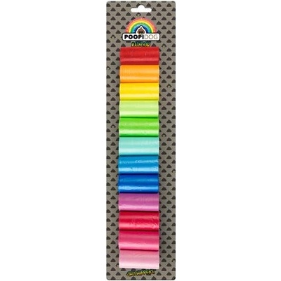 Cobbys pet duvoplus poopidog sáčky na exkrementy farebné 12 kotúčov 15 ks sáčkov 32x19 cm