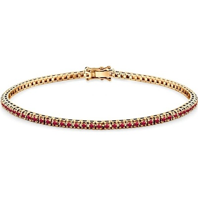 SAVICKI Tenisový náramok žlté zlato s rubínmi 1.660 ct 2,3 mm 19 cm - SAV-B-TENIS-19CM-23SZ-15K-585-RUB-Z