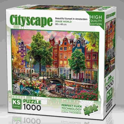 KS Games Krásný Západ Slunce V Amsterdamu 1000 dílků