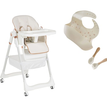 Moni Столче за хранене Moni - Lindo, бяло + подарък (111588)