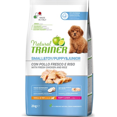 Natural Trainer Small & Toy Puppy & Junior kuřecí 3 x 2 kg
