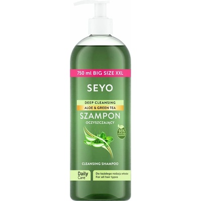 Natura Seyo Hĺbkovo čistiaci šampón Aloe vera & Zelený čaj 750 ml