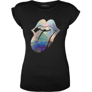 The Rolling Stones Foil Tongue Black M Дамски Риза (RSBLKTS02LB02)