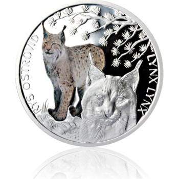 Česká mincovna stříbrná mince Ohrožená příroda Rys ostrovid proof 16 g