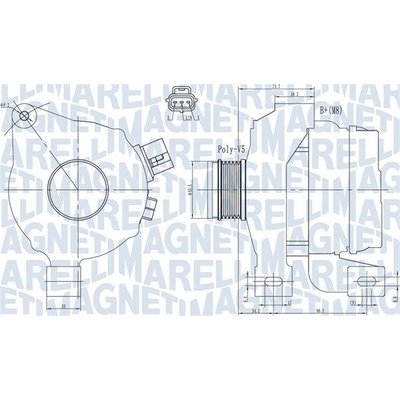 Alternátor MAGNETI MARELLI 063731966010