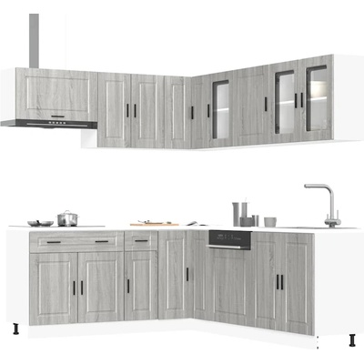 vidaXL Комплект кухненски шкафове от 11 части Porto, инженерно дърво (3314937)