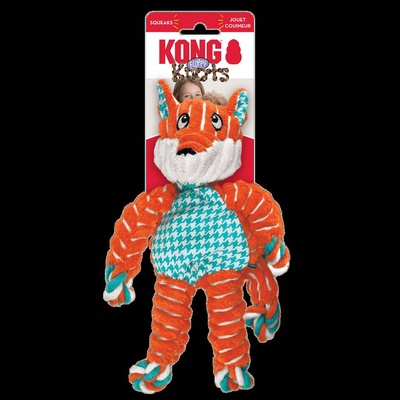 KONG Floppy Knots Fox Small / Medium - Кучешка играчка за дърпане и дъвчене - лисица , 21 см