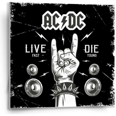 Sablio Obraz ACDC Live fast, die young - 50x50 cm