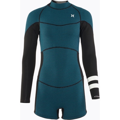 Hurley Advant Shorty Texture 2/2 mm Springsuit black/skyblue dámsky