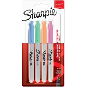 Sharpie Комплект перманентни маркери Sharpie, F, 4 пастелни цветове, блистер (27668-А)