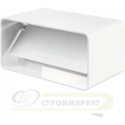 VENTS КОНЕКТОР С КЛАПА ЗА ПЛОСЪК ВЪЗДУХОВОД 8181 60х204 ПВЦ (8181)