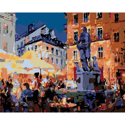 zuty Restaurace pod sochou 50 x 40 cm vypnuté plátno na rám 8596530036616