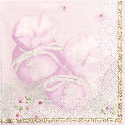 Maki ubrousky 3V narození chlapečka nožičky 20ks 33x33cm