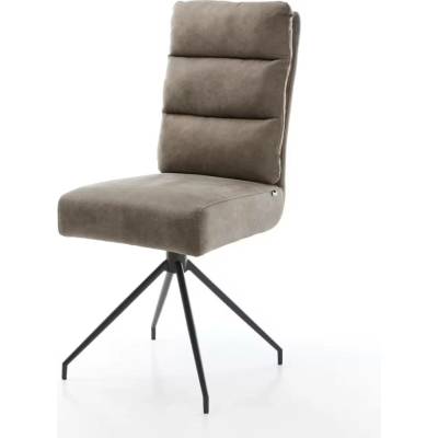 Delife Pela-Flex mikrovlákno taupe vintage křížová podnož zúžená černá taštičkové pružiny