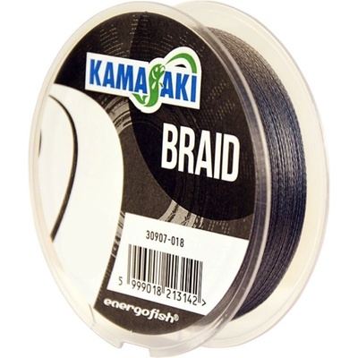 KAMASAKI Pletená šňůra Braid Šedá 100m 0,35mm 37,5kg