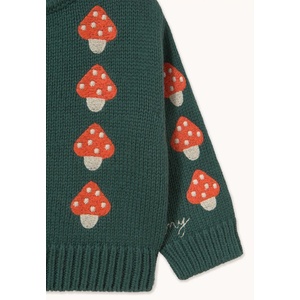 Tinycottons жилетка за деца от памук MINI MUSHROOMS BABY CARDIGAN (AW26.103)