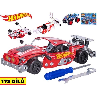 Hot Wheels MIKRO - auto kovové skrutkovacie 165cm červené