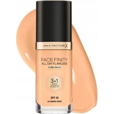Max Factor Facefinity All Day Flawless SPF20 tekutý make-up s uv ochranou W44 Warm Ivory 30 ml