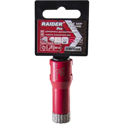 Raider БОРКОРОНА diamond dry Ф 18 ММ m14 raider pro (3800972014831)