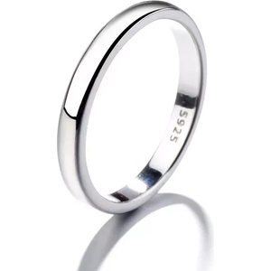Silenti Jewelry Сребърен пръстен "Халка" - 6 - 52мм (16.6мм диам. )