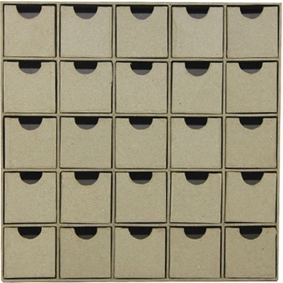 Décopatch Adventní kalendář s přihrádkami 25 x 25 x 5 cm