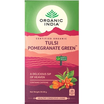 EcceVita Tulsi so zeleným čajom a granátovým jablkom BIO 25 sáčkov