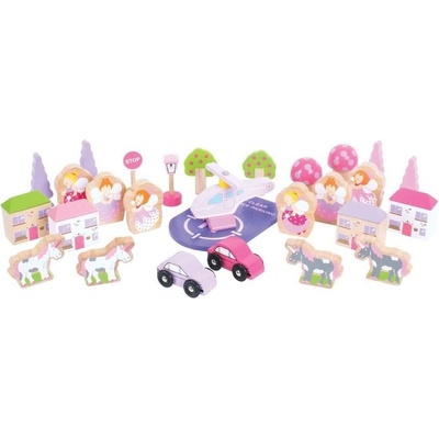 Bigjigs Rail Příslušenství k vláčkodráze pro princezny 28 dílů – Zboží Dáma