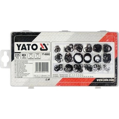 Súprava poistných krúžkov YATO YT-06882 225ks