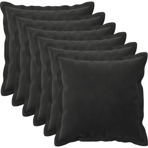 vidaXL Калъфка за възглавница 6 pcs HOUTEN Черно 40 x 40 cm Кадифе (916715)