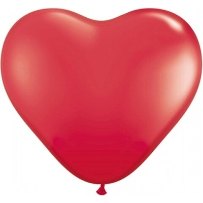PartyDeco Latexový balón Červené srdiečko 25 cm