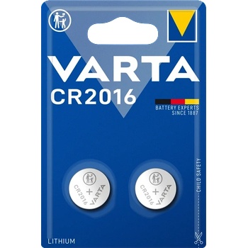 VARTA 6016101402 CR2016 литиева клетка с бутон 2бр/блистер (6016101402)