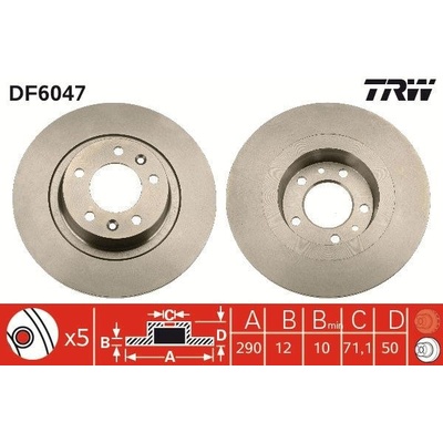 Brzdový kotúč TRW DF6047